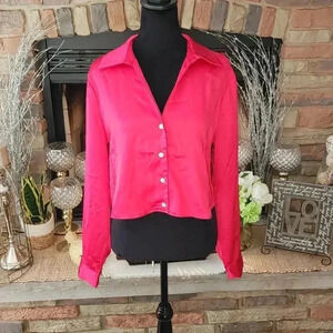 Rachel Zoe Womens Cropped Blouse NWT